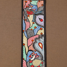 Handpainted madhubani painting by hira devi (11 x 3 in) 95