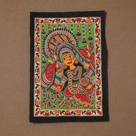 Handpainted madhubani painting by hira devi (11 x 7 in) 195