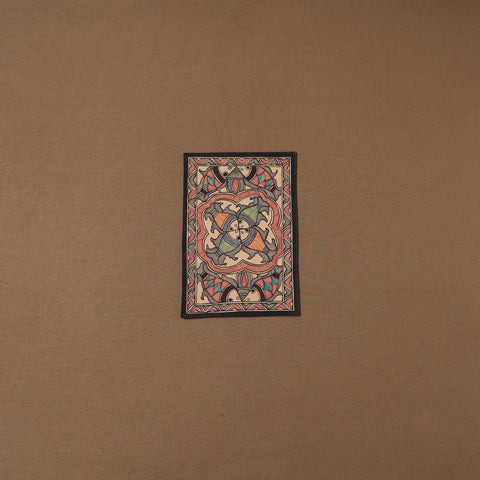 Handpainted madhubani painting by hira devi (11 x 7 in) 196