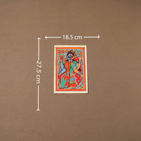 Handpainted madhubani painting by hira devi (11 x 7 in) 202