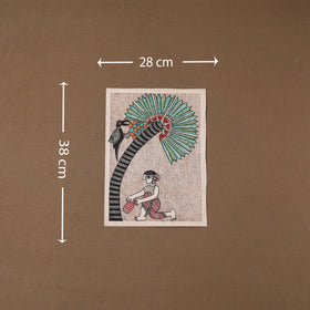 Handpainted madhubani painting by hira devi (15 x 11 in)