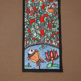 Handpainted madhubani painting by hira devi (15 x 5 in) 108