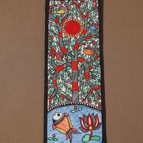 Handpainted madhubani painting by hira devi (15 x 5 in) 108