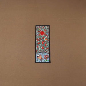 Handpainted madhubani painting by hira devi (15 x 5 in) 108