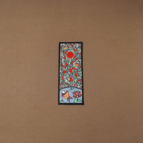 Handpainted madhubani painting by hira devi (15 x 5 in) 108