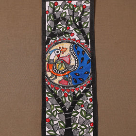 Handpainted madhubani painting by hira devi (15 x 5 in) 109