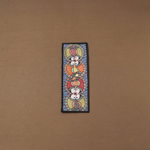 Handpainted madhubani painting by hira devi (15 x 5 in) 112