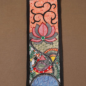 Handpainted madhubani painting by hira devi (15 x 5 in) 114