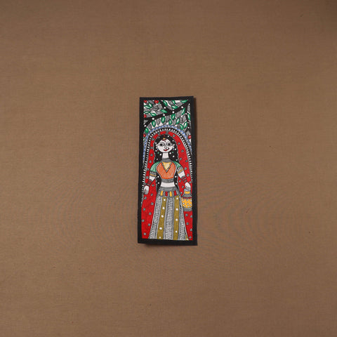 Handpainted madhubani painting by hira devi (15 x 5 in) 115