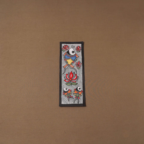 Handpainted madhubani painting by hira devi (15 x 5 in) 116