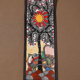 Handpainted madhubani painting by hira devi (15 x 5 in) 117