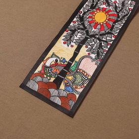 Handpainted madhubani painting by hira devi (15 x 5 in) 117