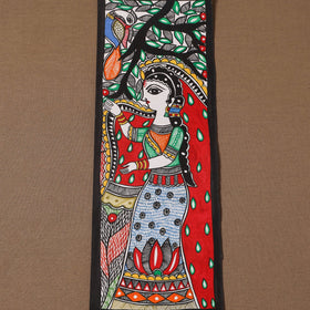 Handpainted madhubani painting by hira devi (15 x 5 in) 119