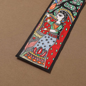 Handpainted madhubani painting by hira devi (15 x 5 in) 119