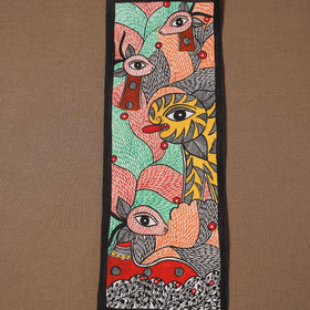 Handpainted madhubani painting by hira devi (15 x 5 in) 122