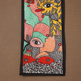 Handpainted madhubani painting by hira devi (15 x 5 in) 122