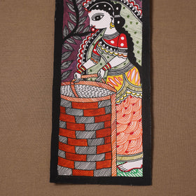 Handpainted madhubani painting by hira devi (15 x 5 in) 123