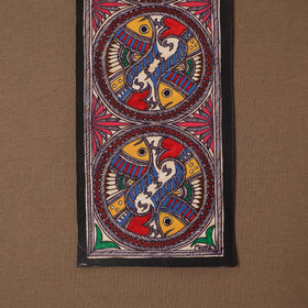 Handpainted madhubani painting by hira devi (15 x 5 in) 52