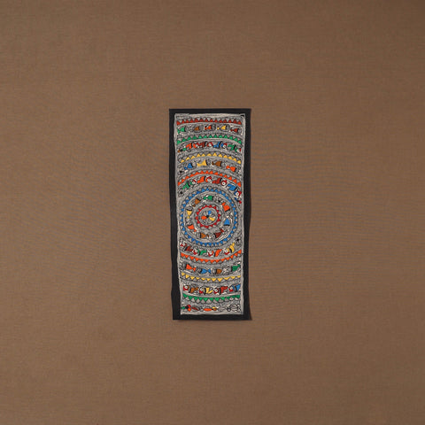 Handpainted madhubani painting by hira devi (15 x 5 in) 53