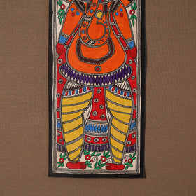 Handpainted madhubani painting by hira devi (15 x 5 in) 55