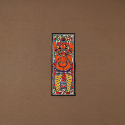 Handpainted madhubani painting by hira devi (15 x 5 in) 55