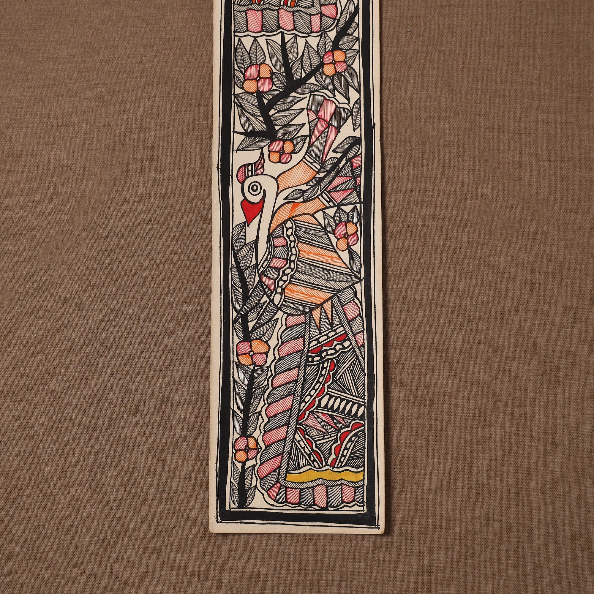 Handpainted madhubani painting by hira devi (22 x 3 in) 106