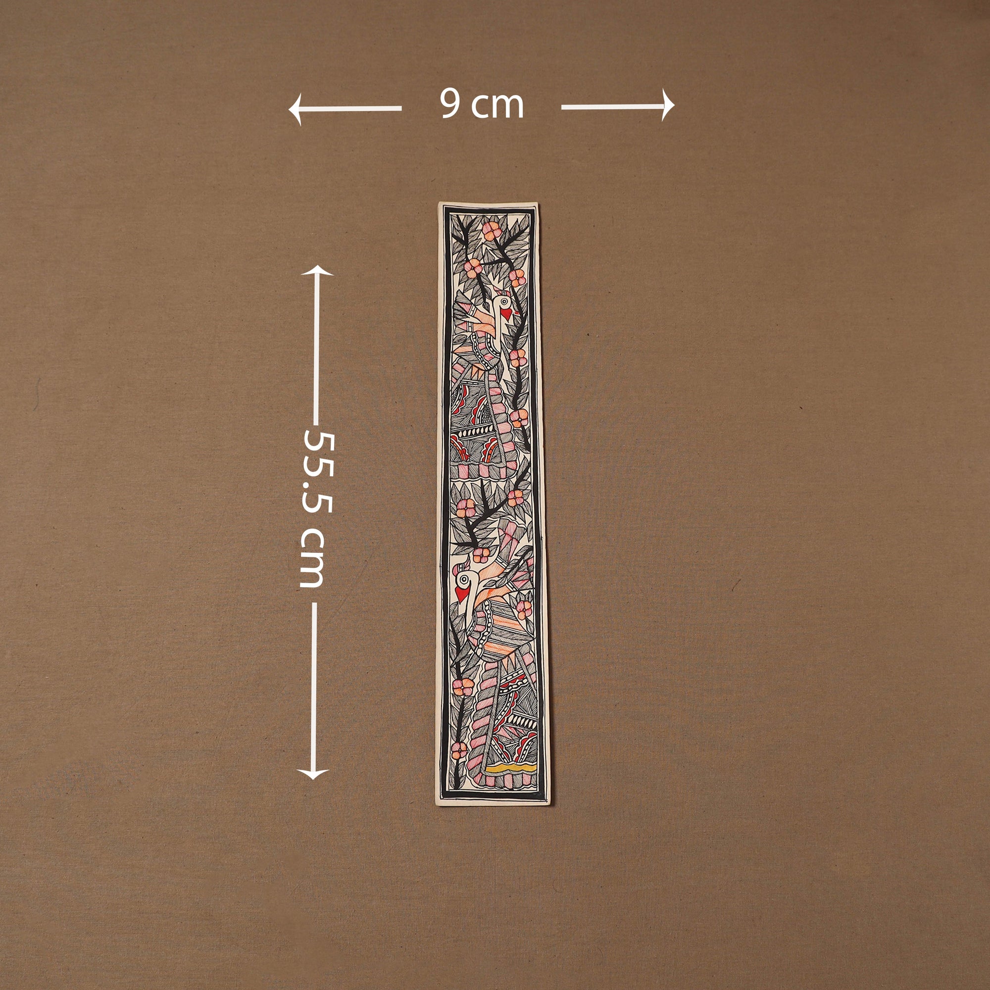 Handpainted madhubani painting by hira devi (22 x 3 in) 106