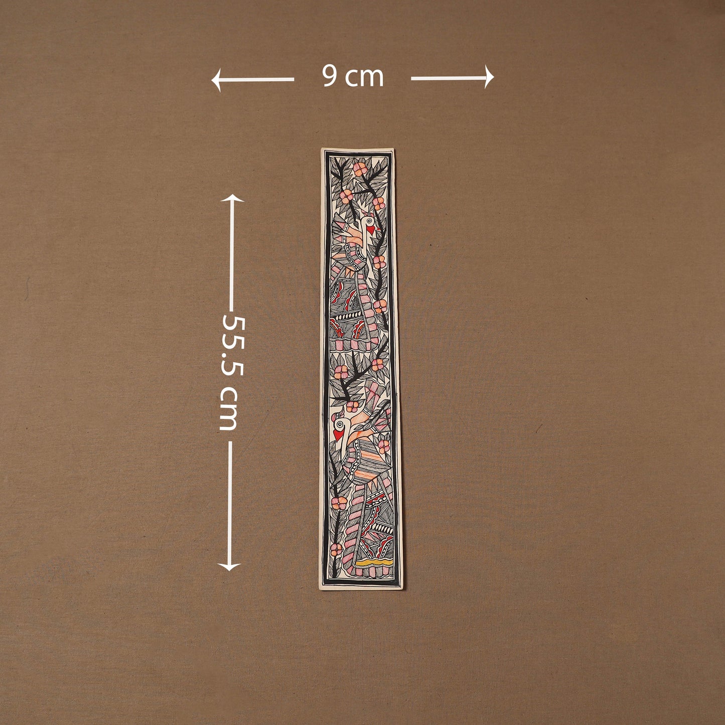 Handpainted madhubani painting by hira devi (22 x 3 in) 106