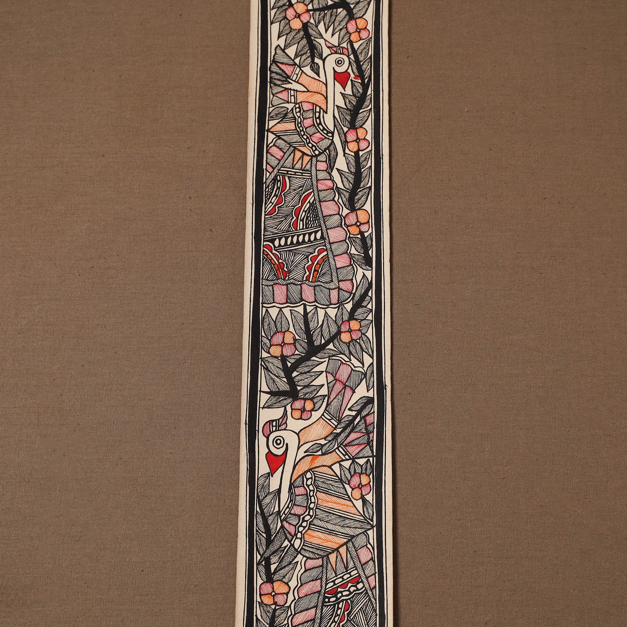 Handpainted madhubani painting by hira devi (22 x 3 in) 106