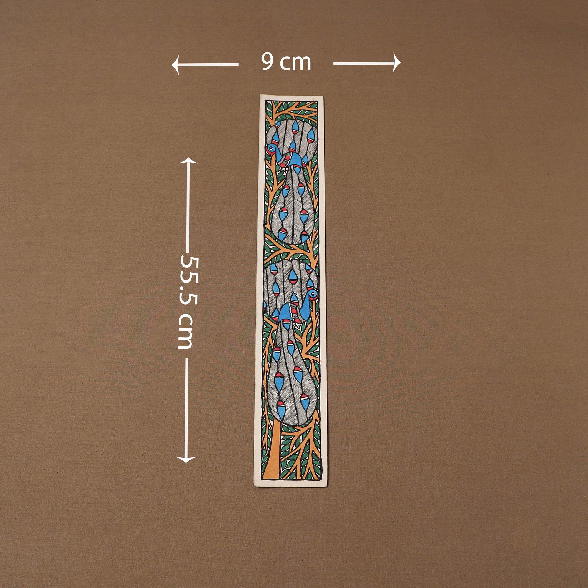 Handpainted madhubani painting by hira devi (22 x 3 in) 107