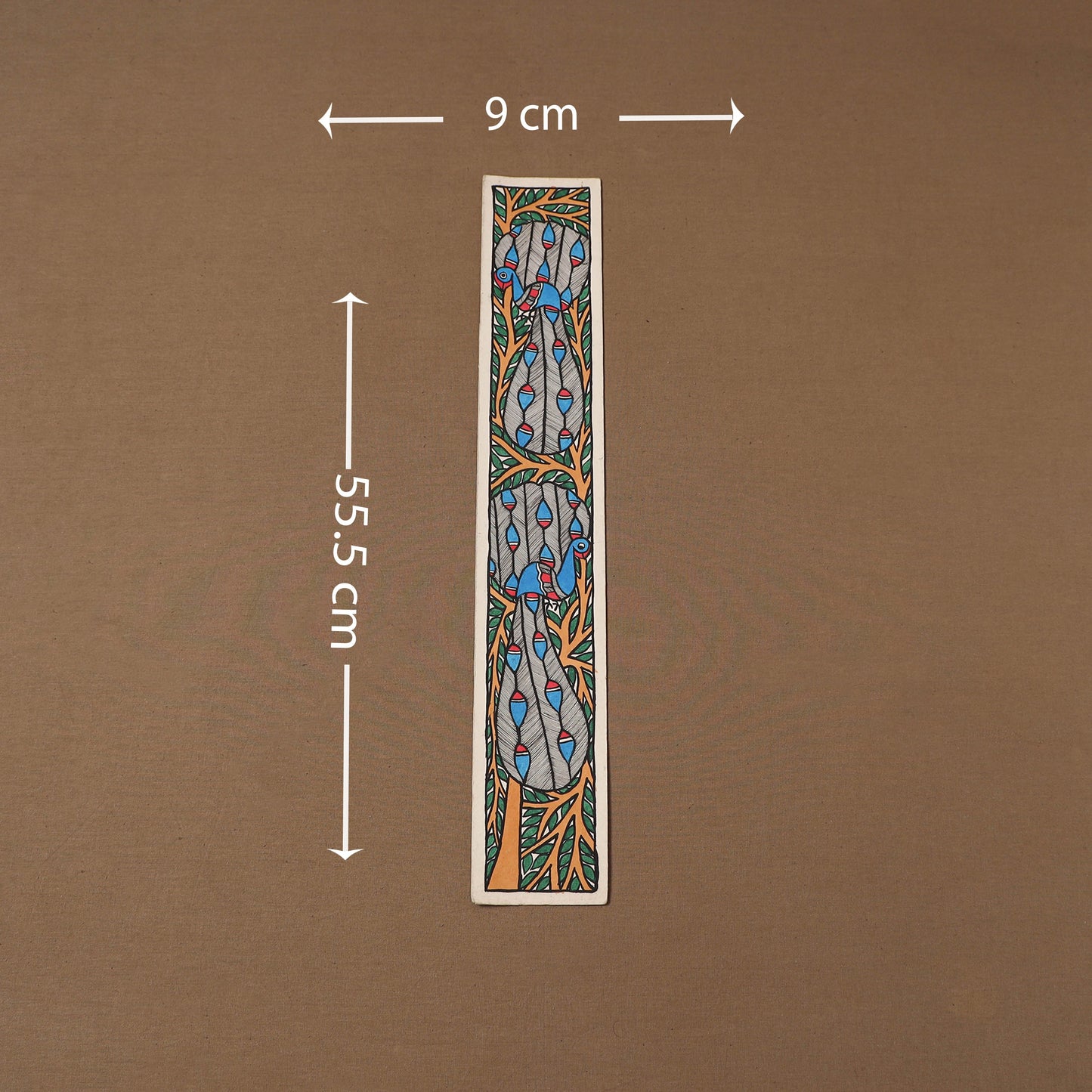 Handpainted madhubani painting by hira devi (22 x 3 in) 107