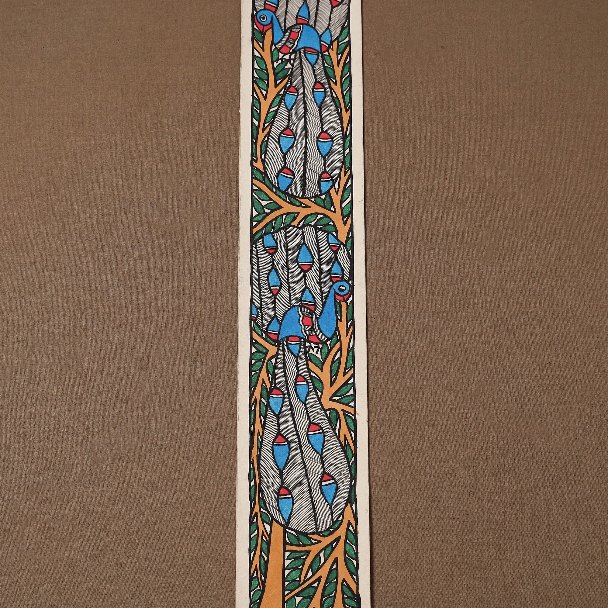 Handpainted madhubani painting by hira devi (22 x 3 in) 107