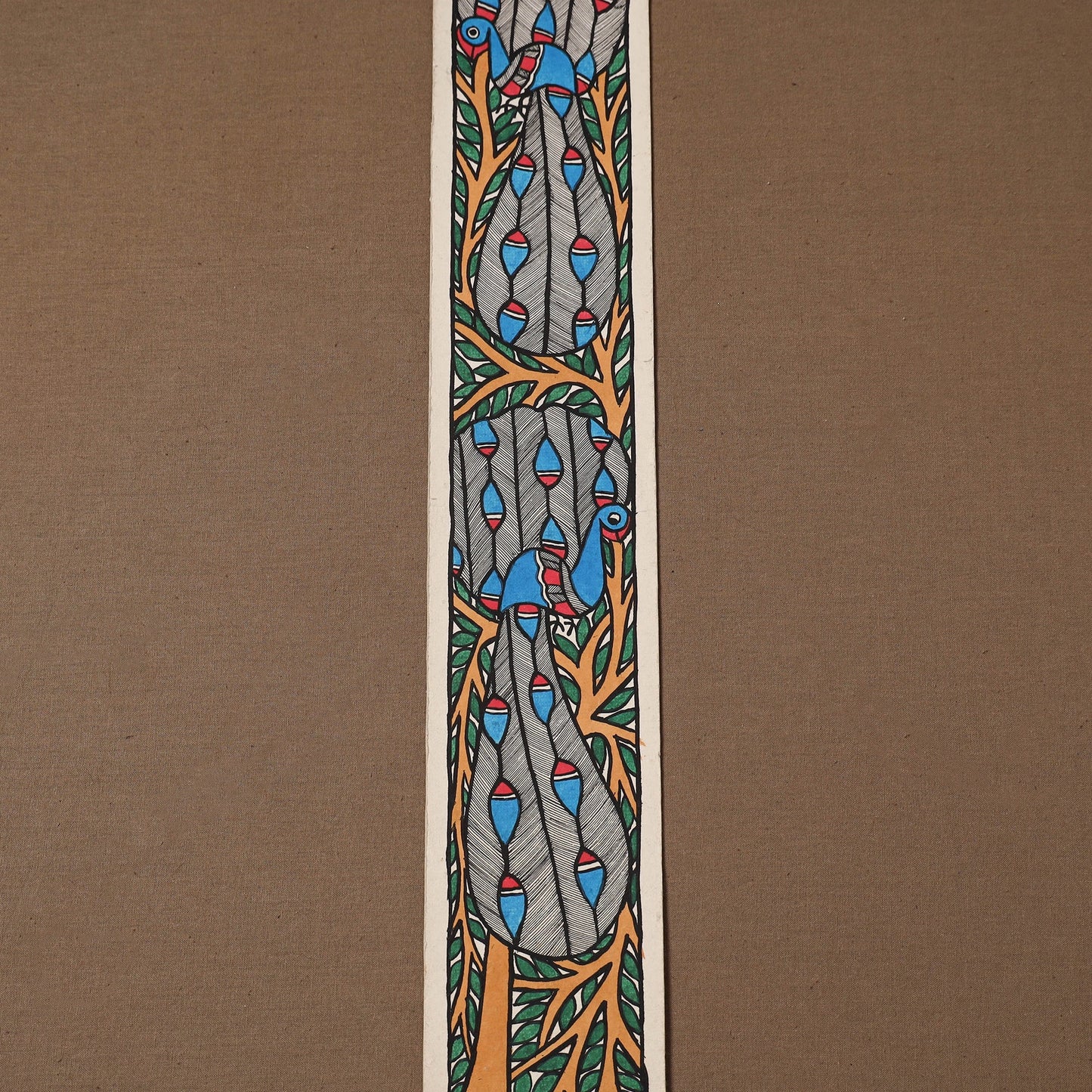 Handpainted madhubani painting by hira devi (22 x 3 in) 107