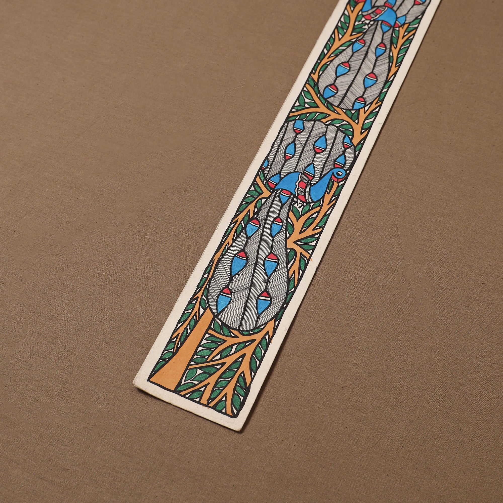 Handpainted madhubani painting by hira devi (22 x 3 in) 107