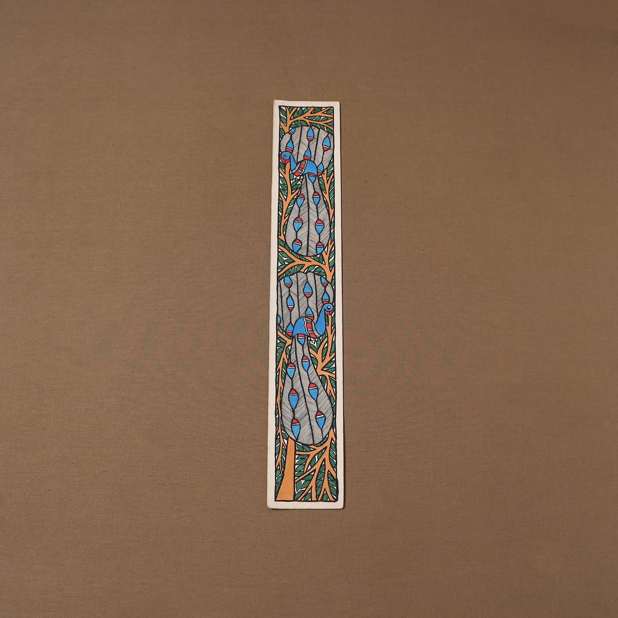 Handpainted madhubani painting by hira devi (22 x 3 in) 107