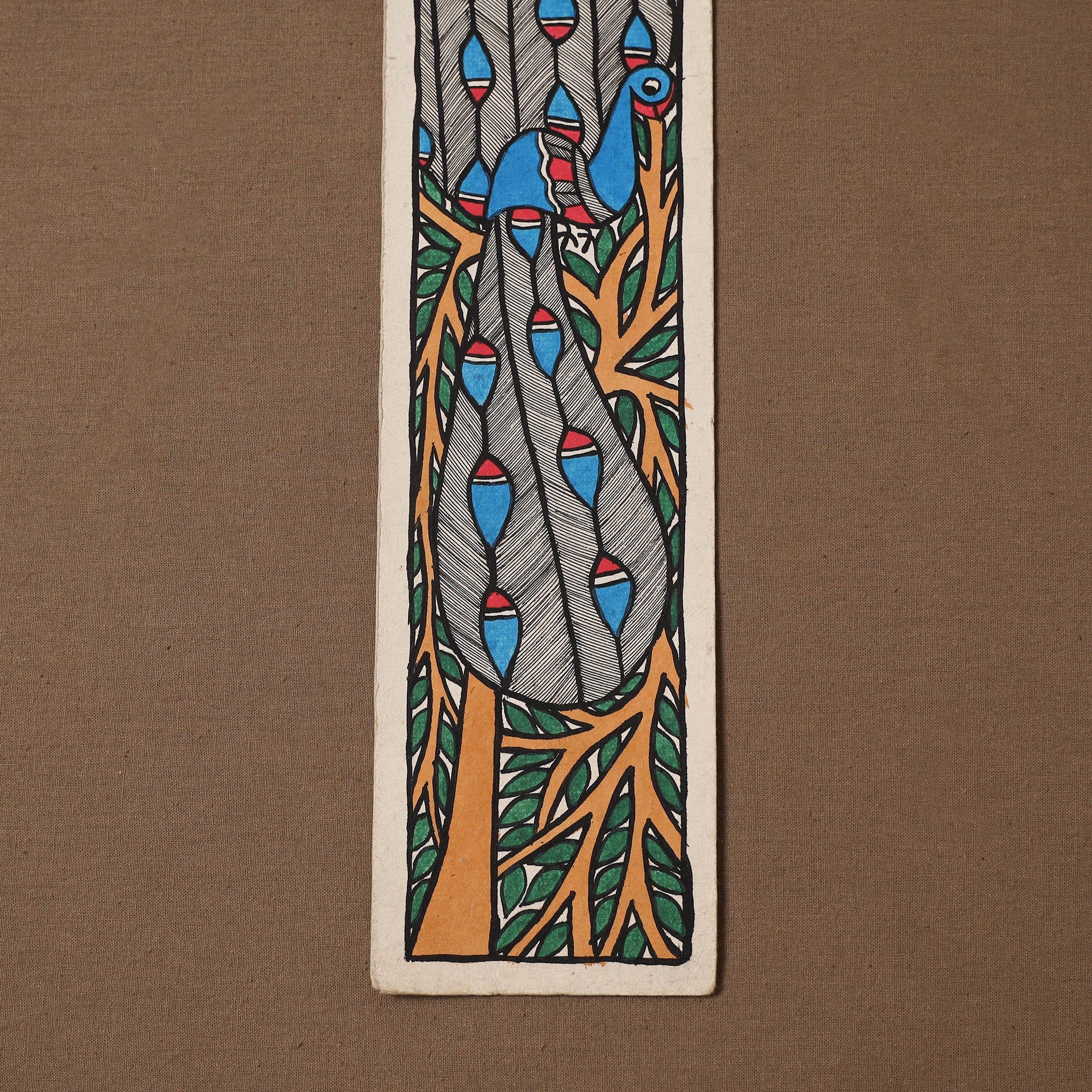 Handpainted madhubani painting by hira devi (22 x 3 in) 107