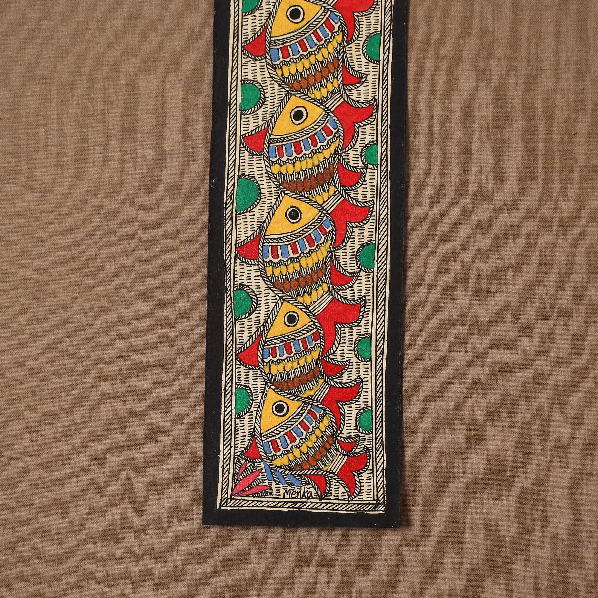 Handpainted madhubani painting by hira devi (22 x 3 in) 97