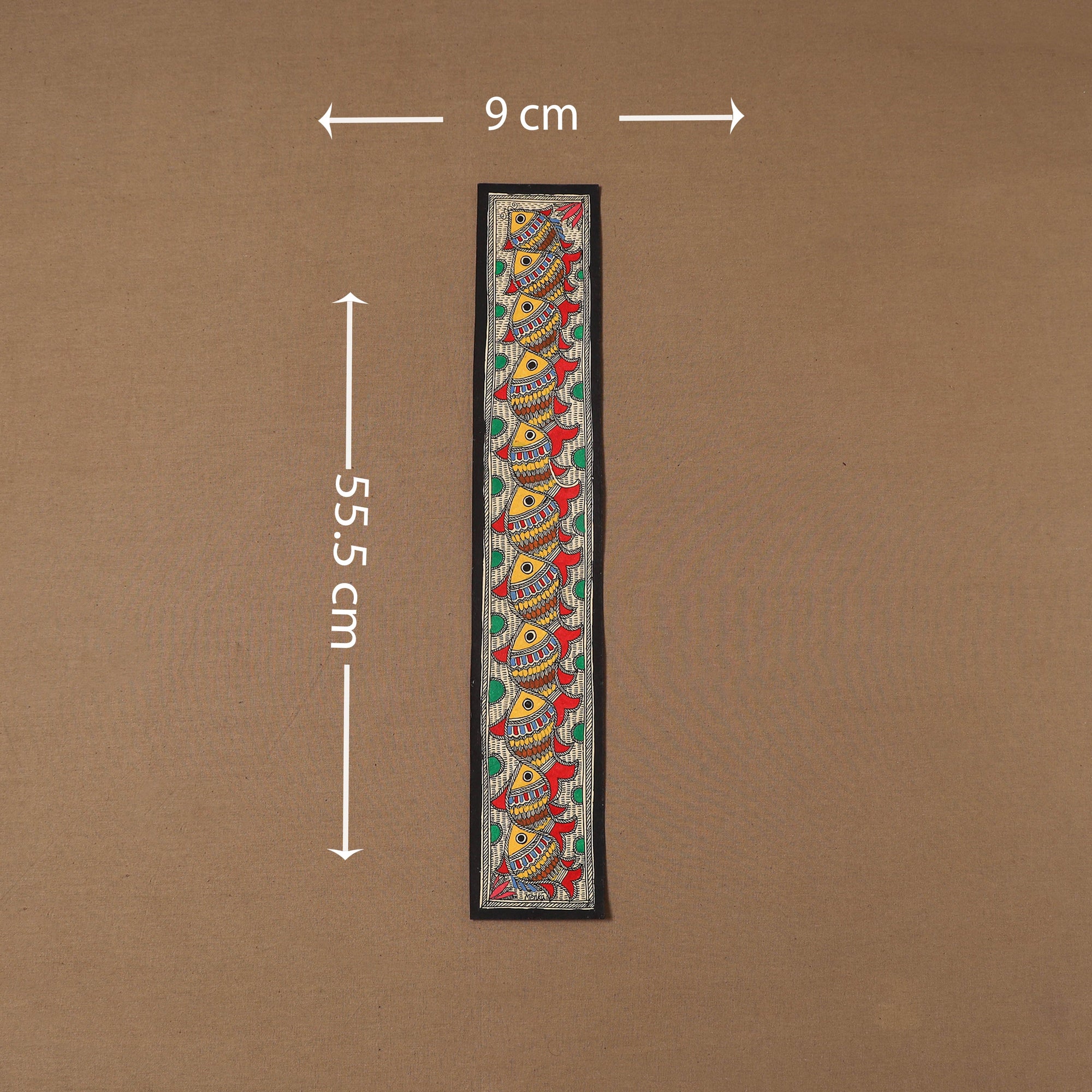 Handpainted madhubani painting by hira devi (22 x 3 in) 97