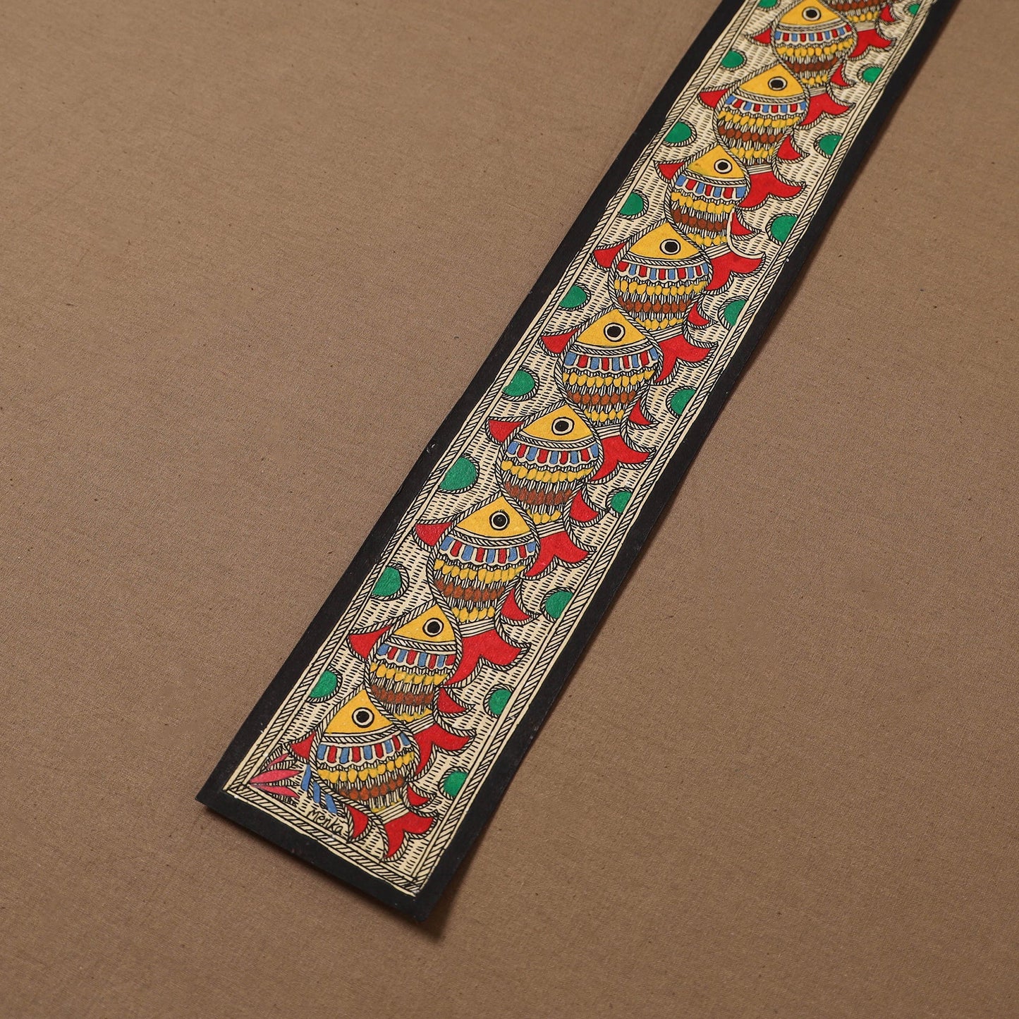 Handpainted madhubani painting by hira devi (22 x 3 in) 97