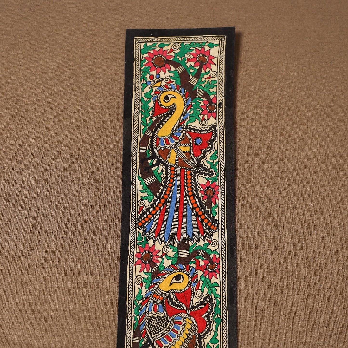 Handpainted madhubani painting by hira devi (22 x 3 in) 98