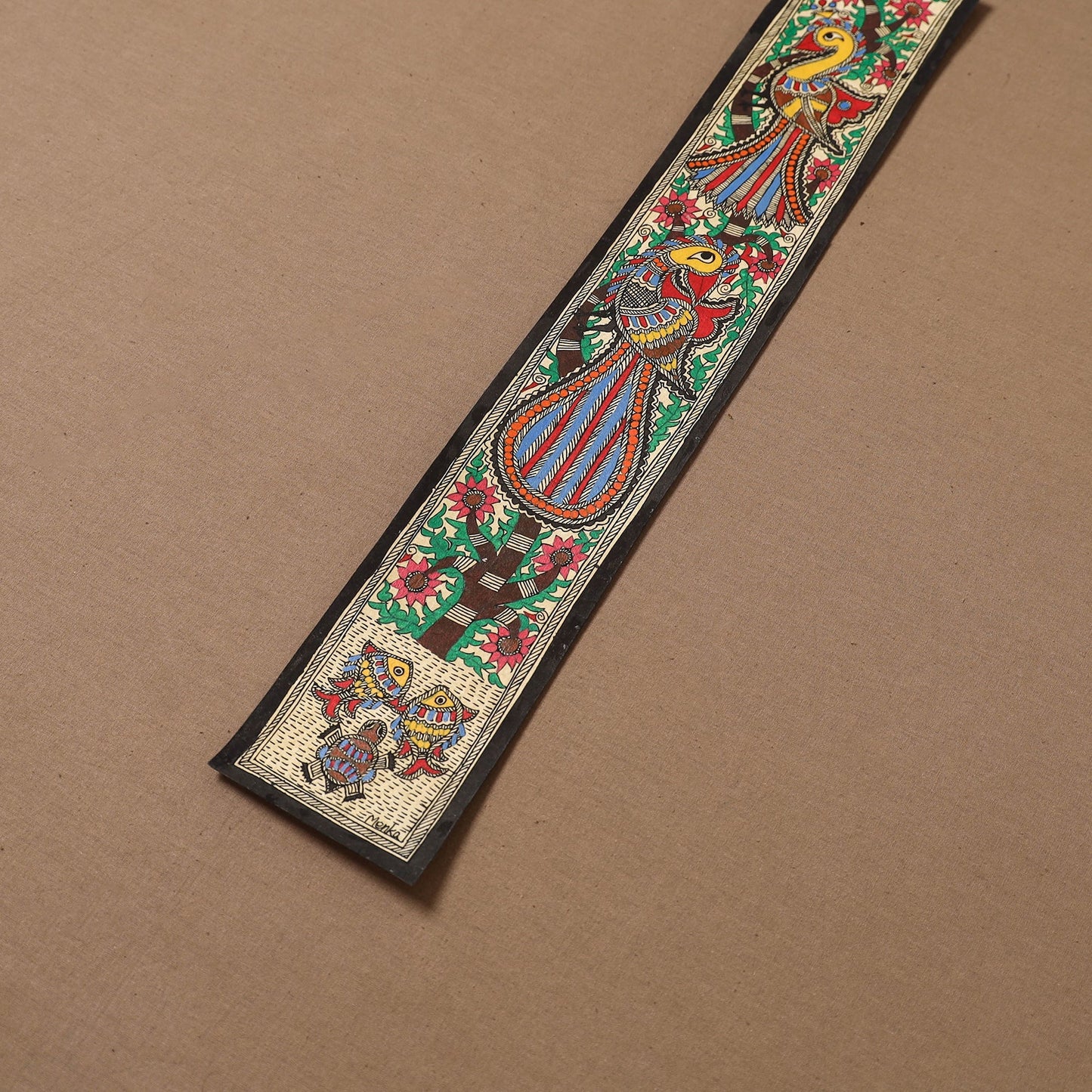 Handpainted madhubani painting by hira devi (22 x 3 in) 98