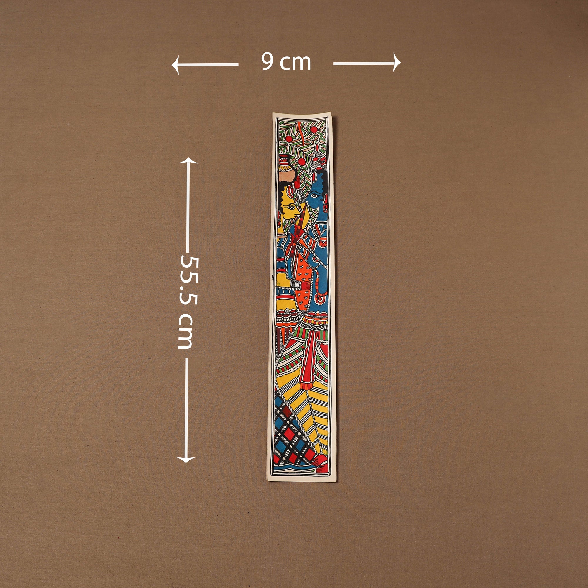 Handpainted madhubani painting by hira devi (22 x 3 in) 99