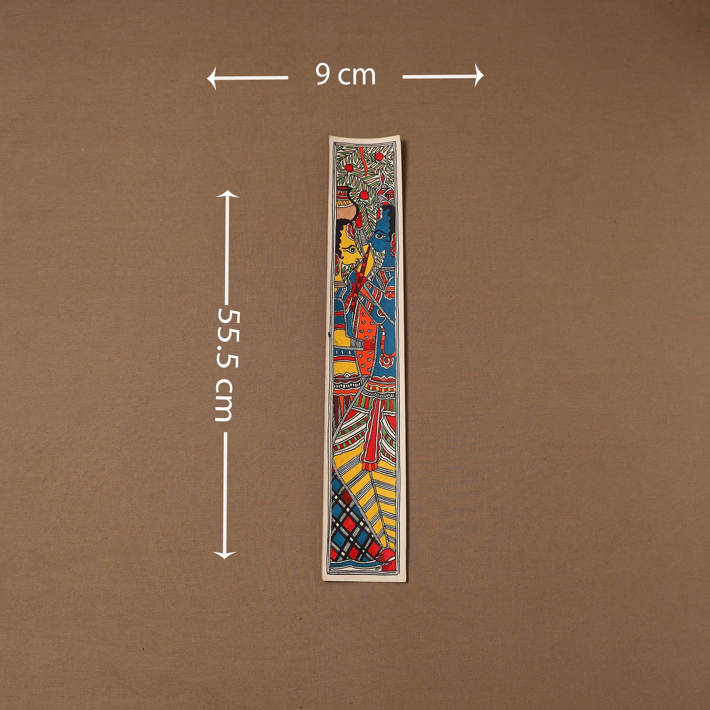 Handpainted madhubani painting by hira devi (22 x 3 in) 99