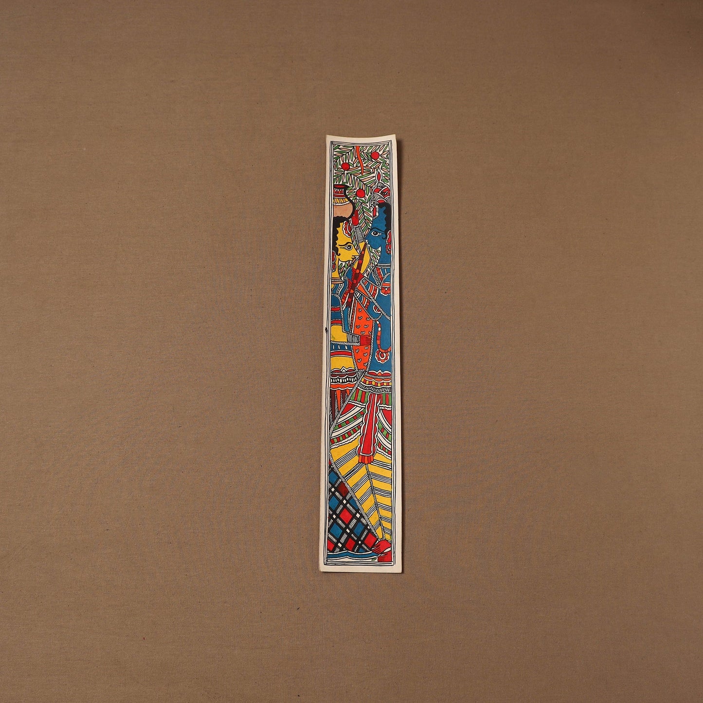 Handpainted madhubani painting by hira devi (22 x 3 in) 99