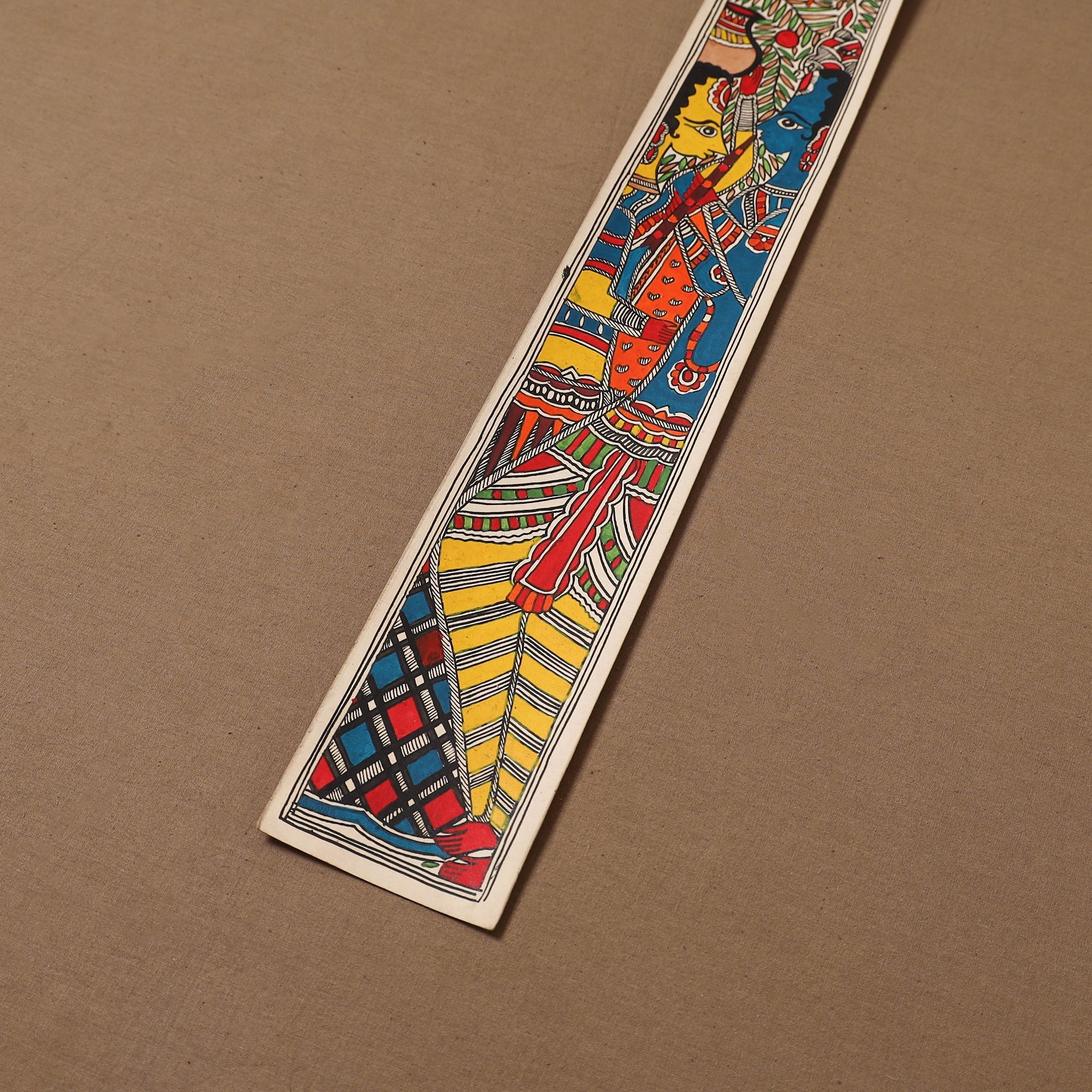 Handpainted madhubani painting by hira devi (22 x 3 in) 99