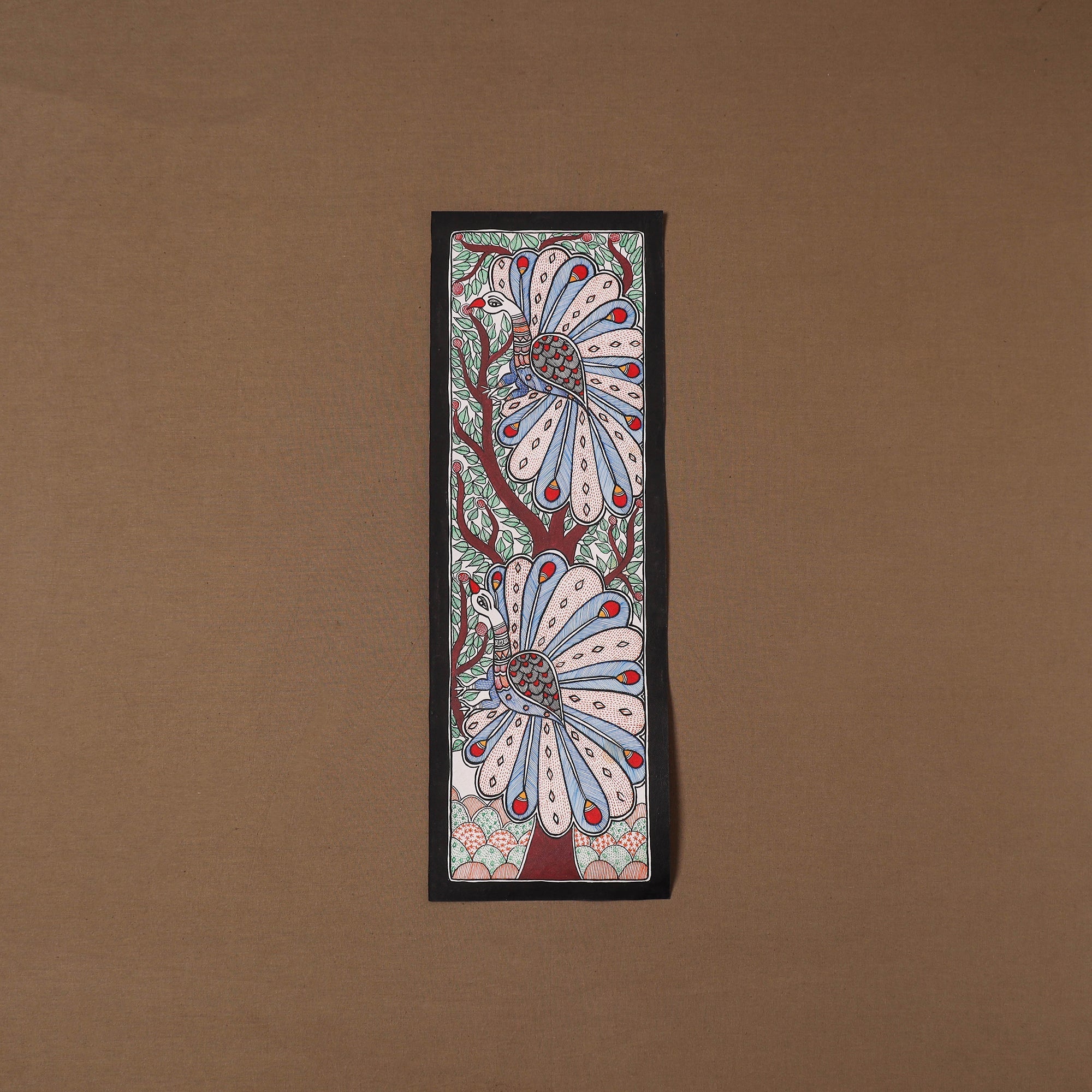 Handpainted madhubani painting by hira devi (22 x 7 in) 41