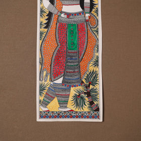 Handpainted madhubani painting by hira devi (22 x 7 in) 42