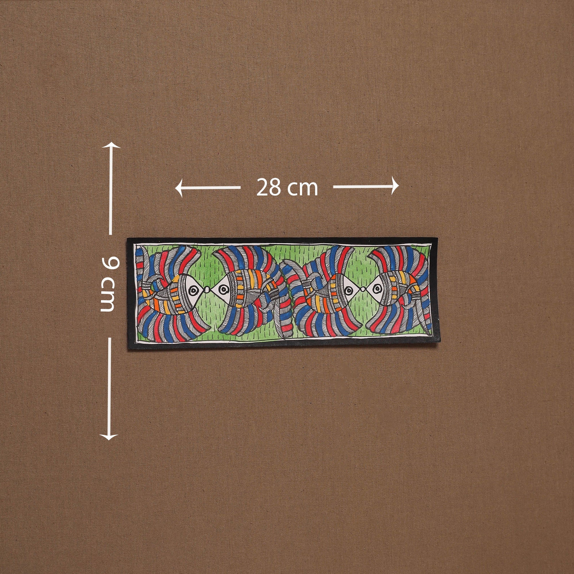 Handpainted madhubani painting by hira devi (3 x 11 in) 59