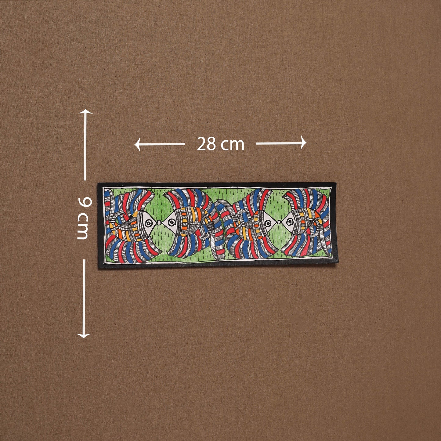 Handpainted madhubani painting by hira devi (3 x 11 in) 59