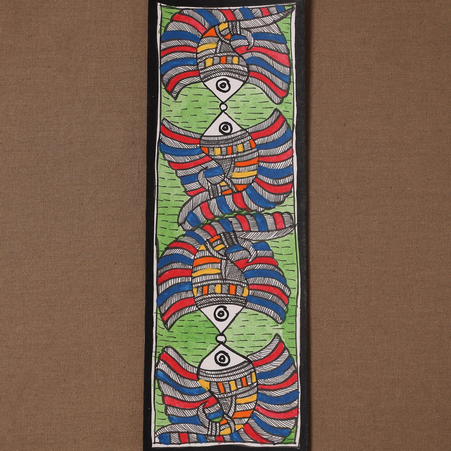 Handpainted madhubani painting by hira devi (3 x 11 in) 59